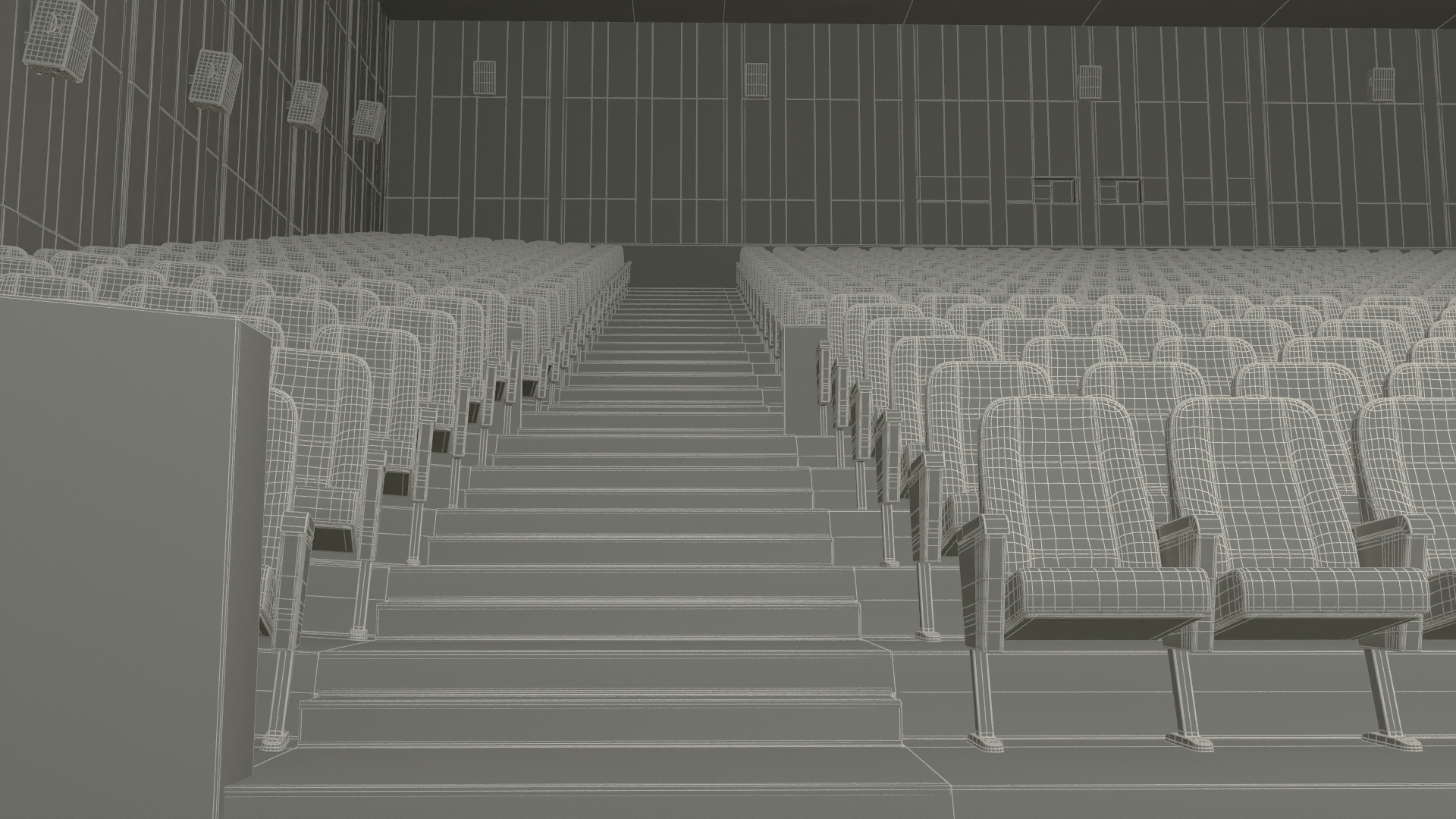 3D Movie Theater Hall model