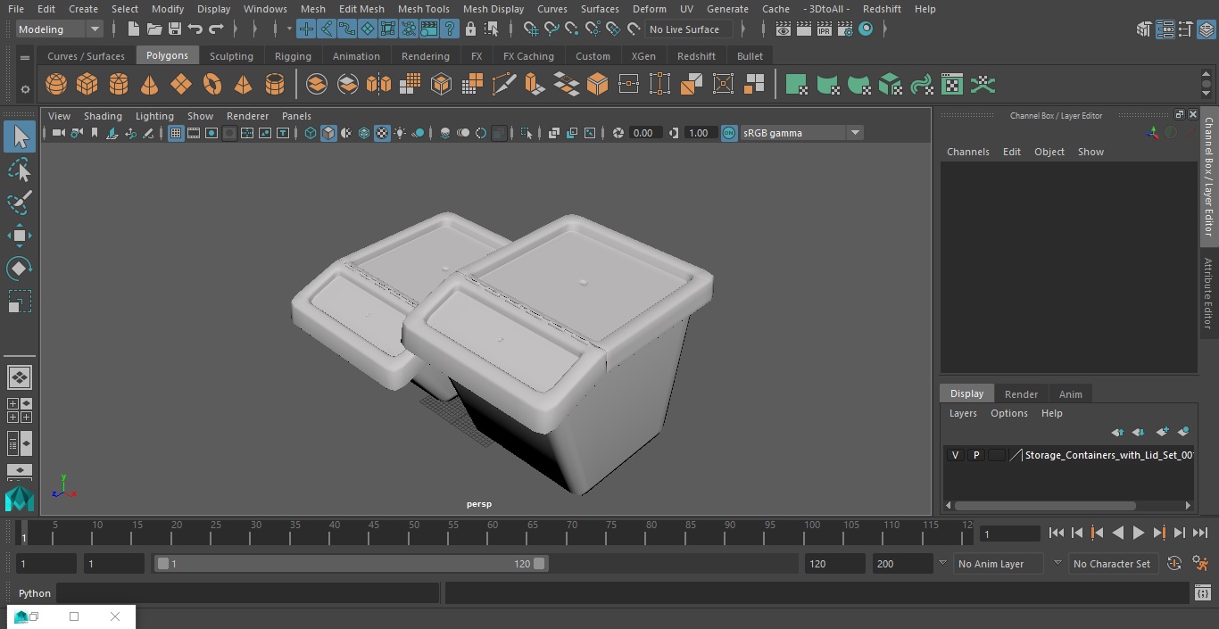 3D Storage Containers with Lid Set