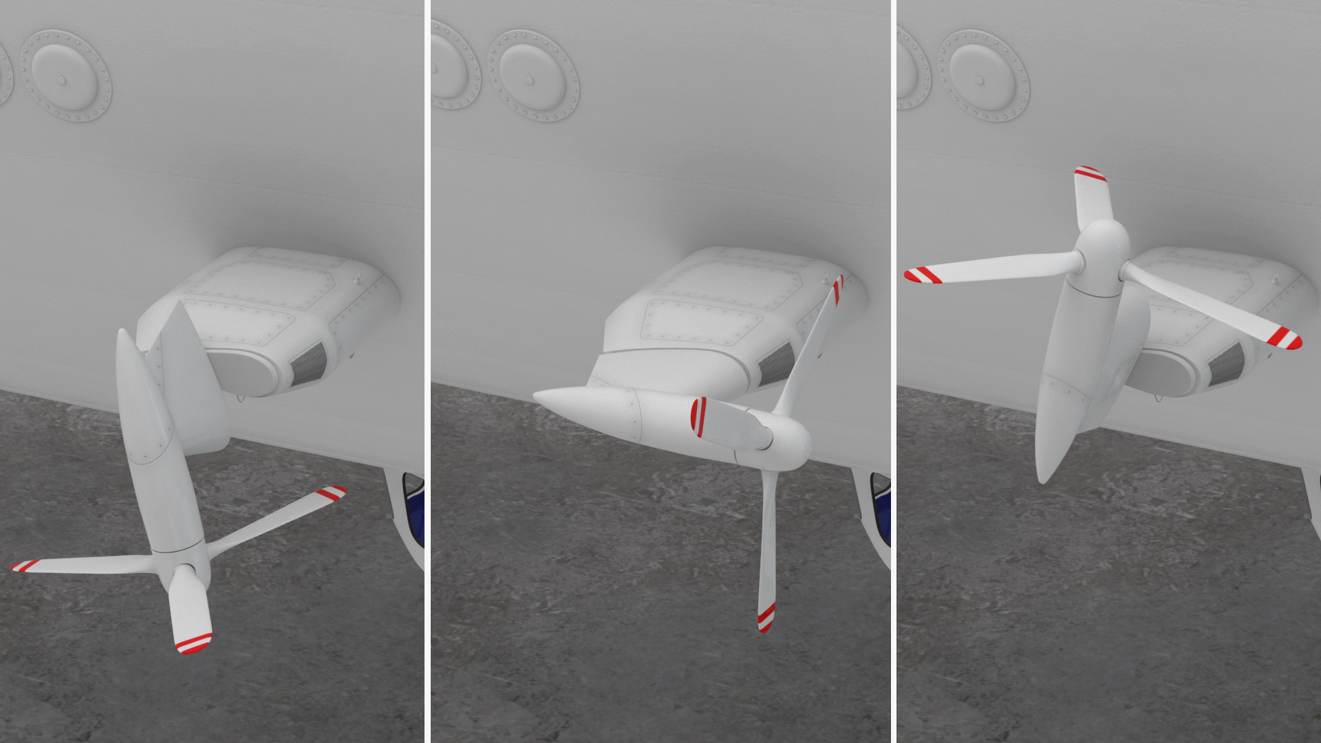Airship Hangar with Blimp Rigged 3D