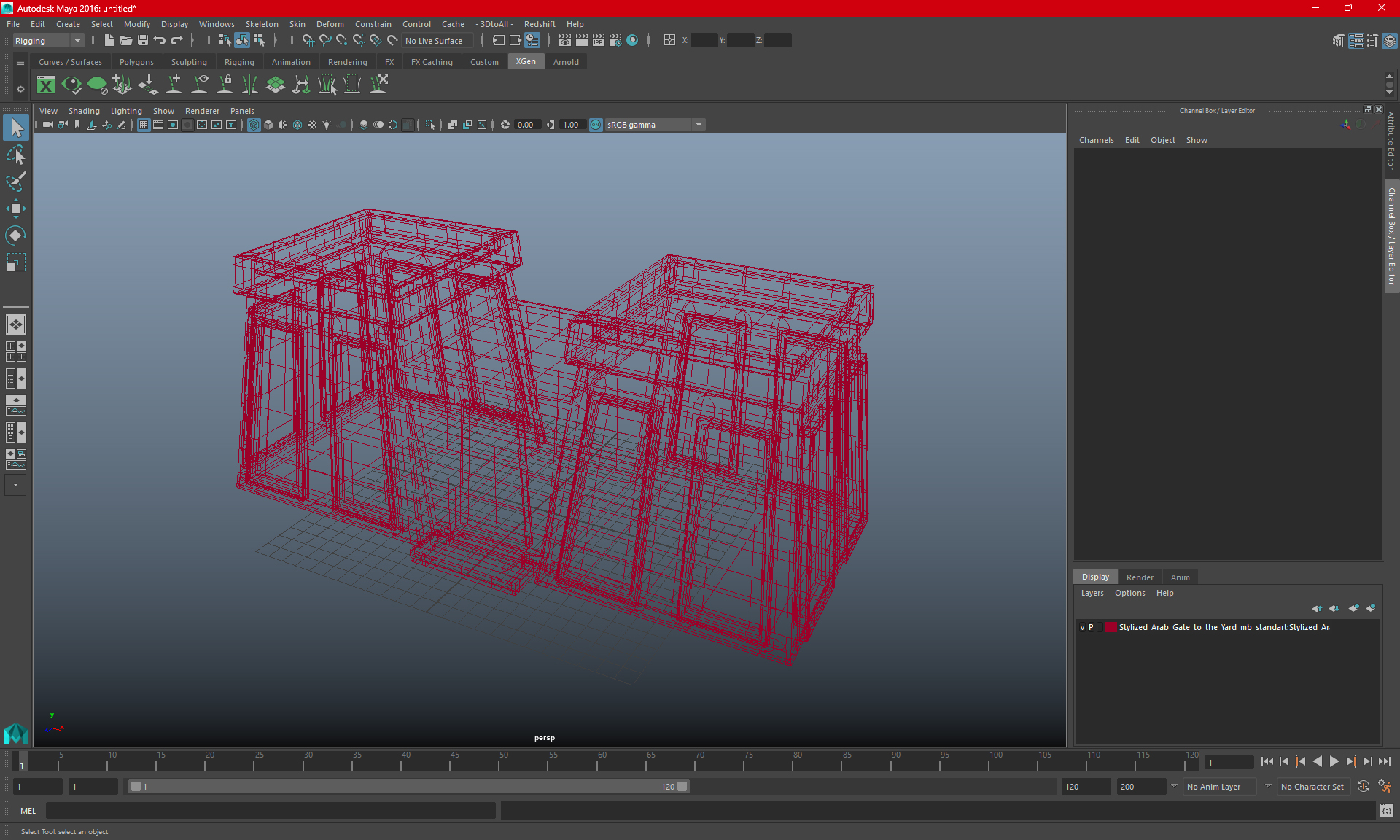3D model Stylized Arab Gate to the Yard