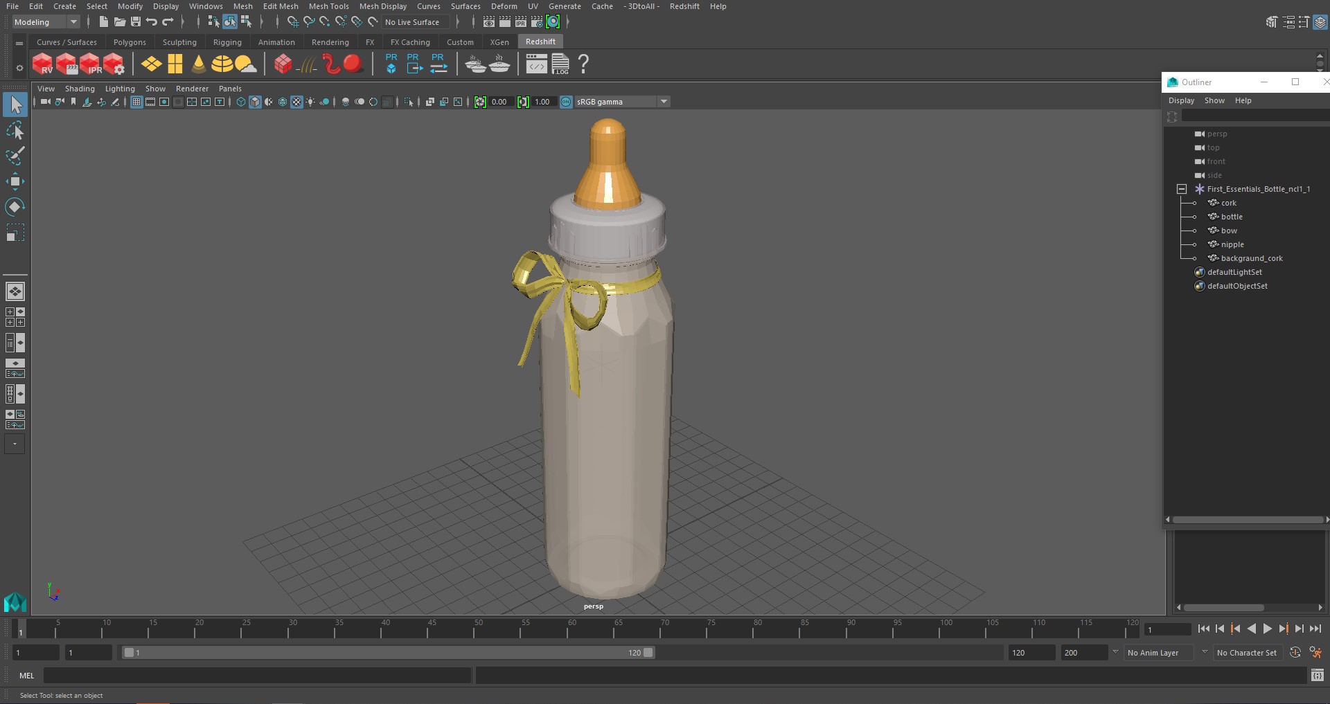 3D First Essentials Bottle model