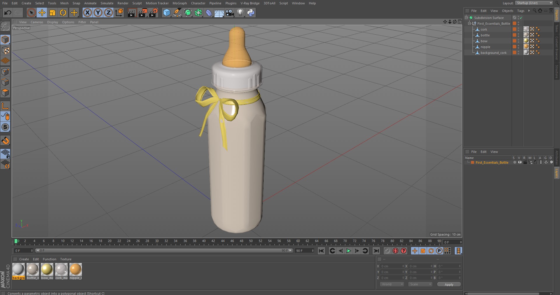 3D First Essentials Bottle model