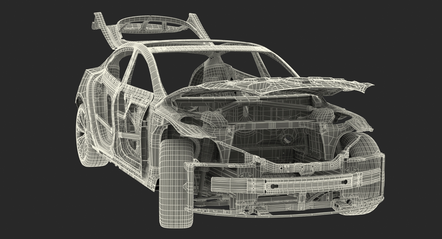 3D Tesla Model S Frame and Chassis