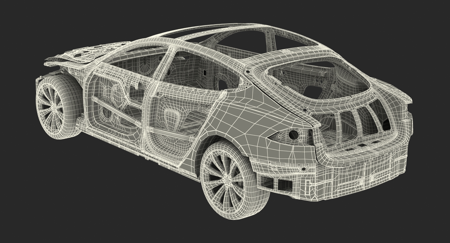 3D Tesla Model S Frame and Chassis