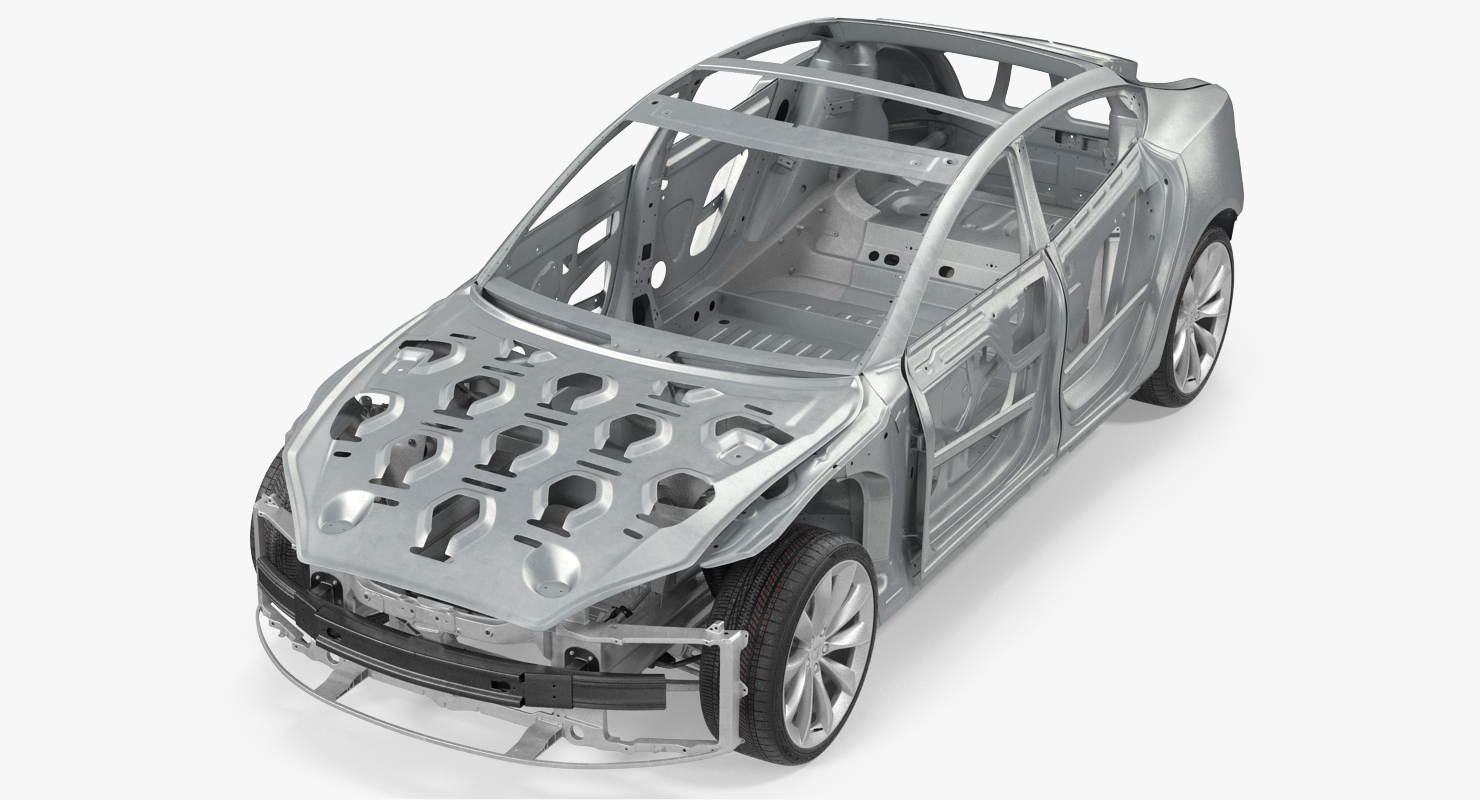 3D Tesla Model S Frame and Chassis