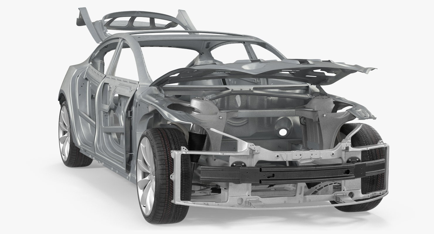 3D Tesla Model S Frame and Chassis