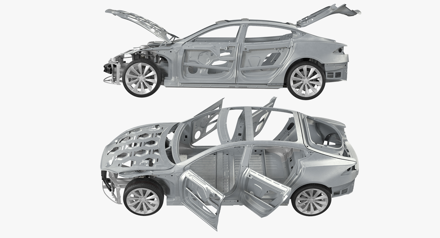 3D Tesla Model S Frame and Chassis