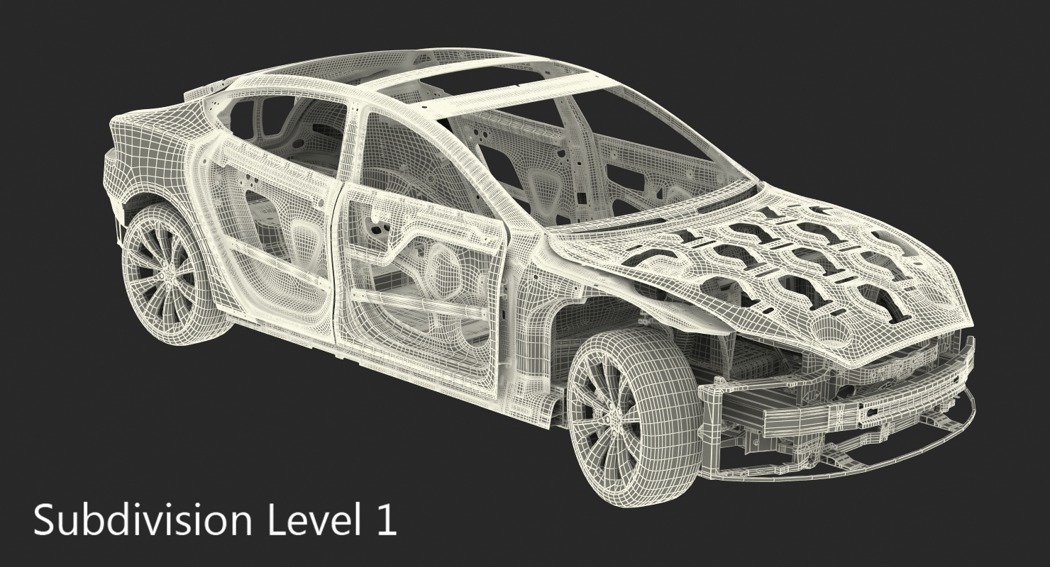 3D Tesla Model S Frame and Chassis