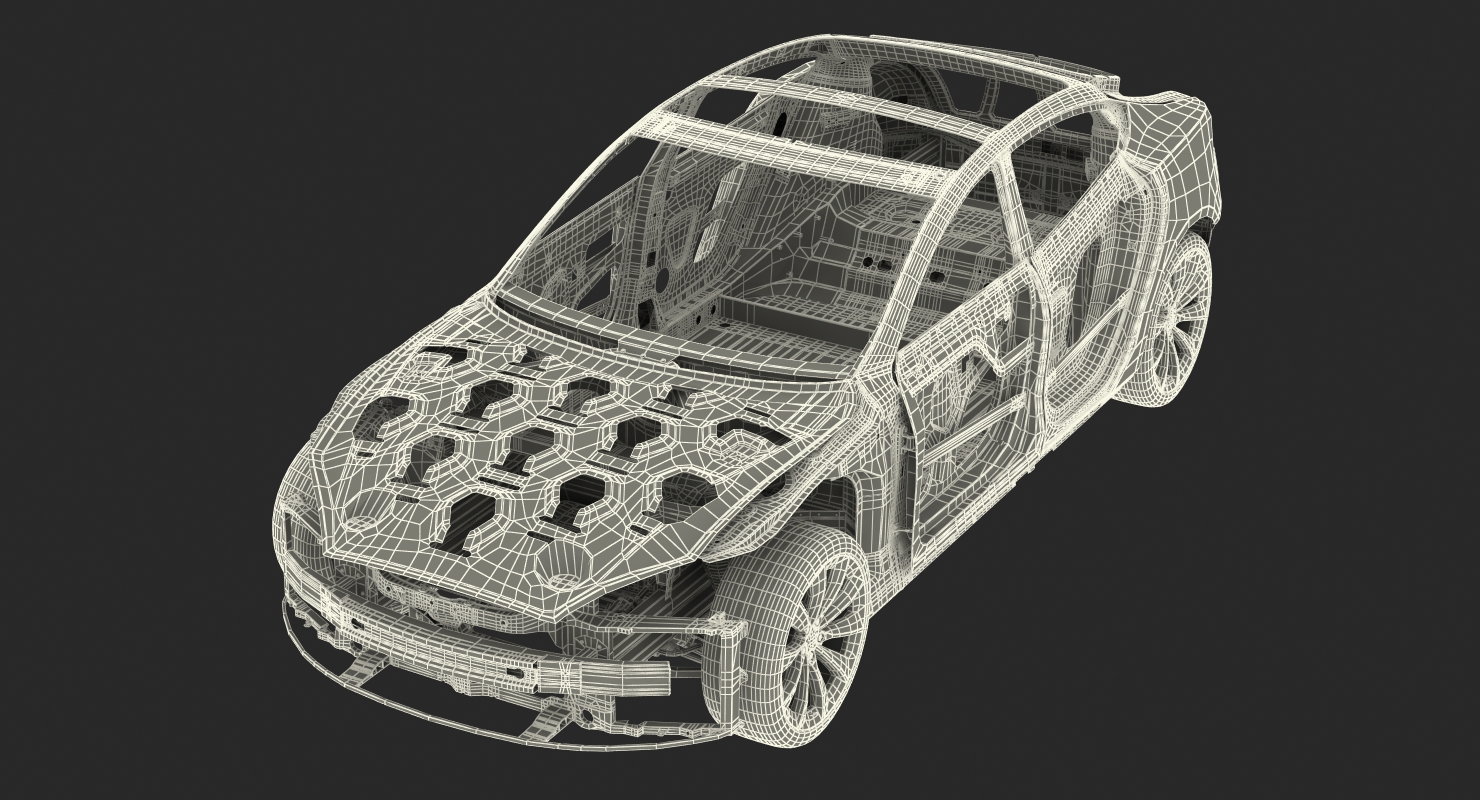 3D Tesla Model S Frame and Chassis
