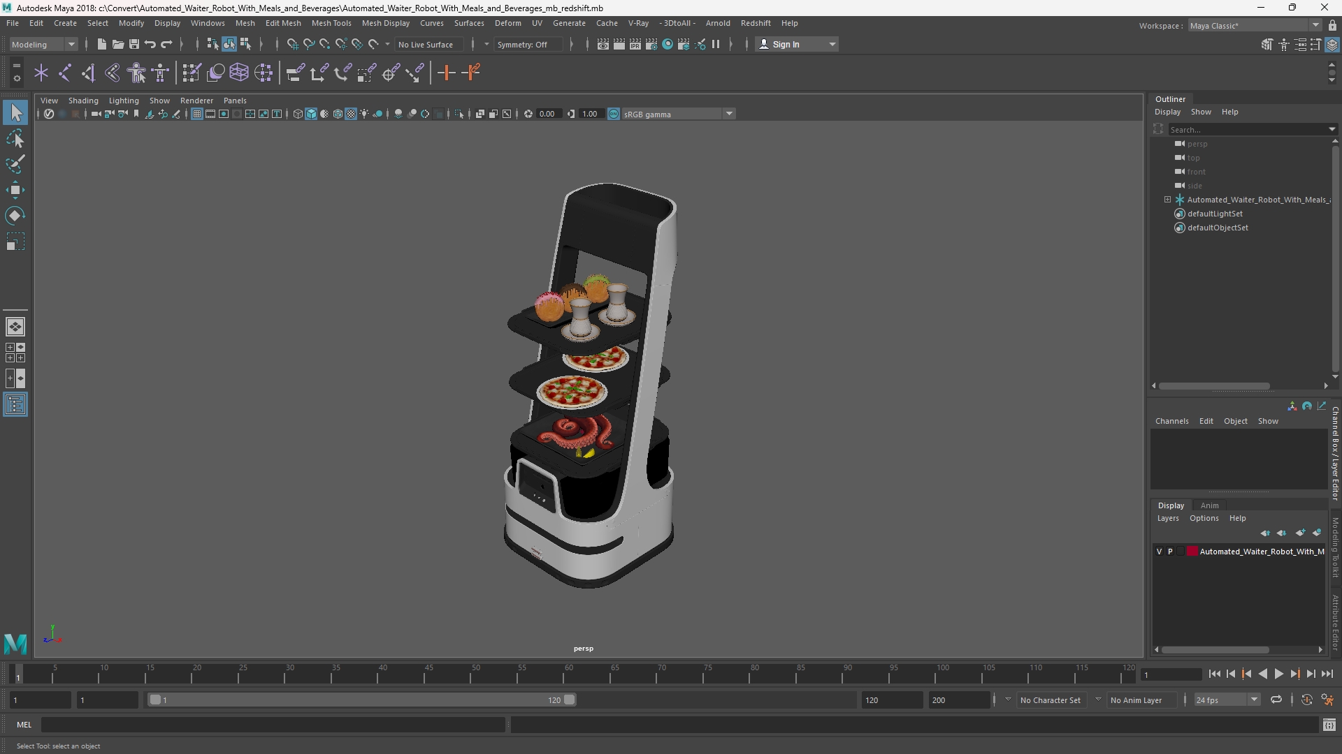 Automated Waiter Robot With Meals and Beverages, view 10