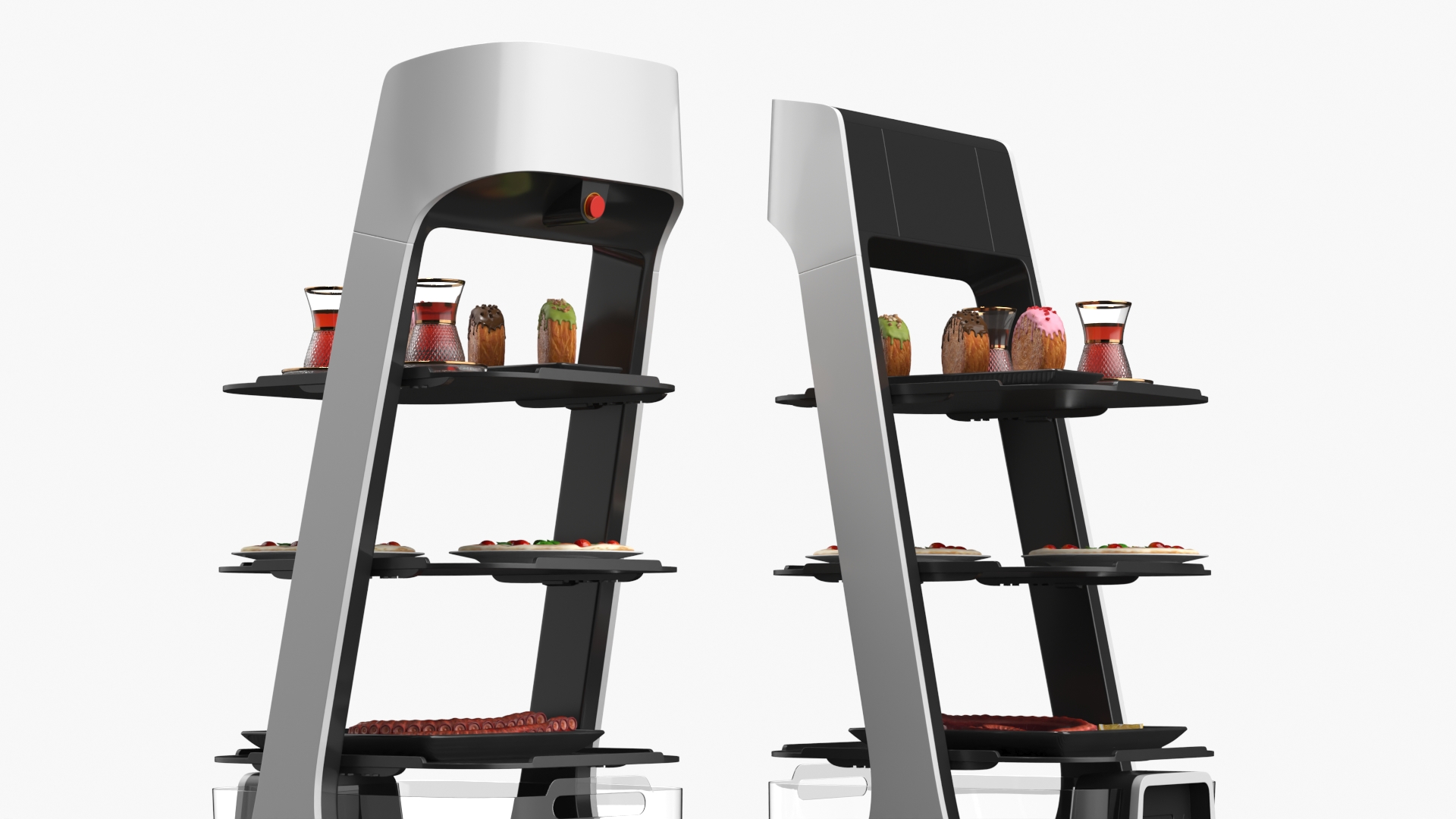 Automated Waiter Robot With Meals and Beverages, view 3