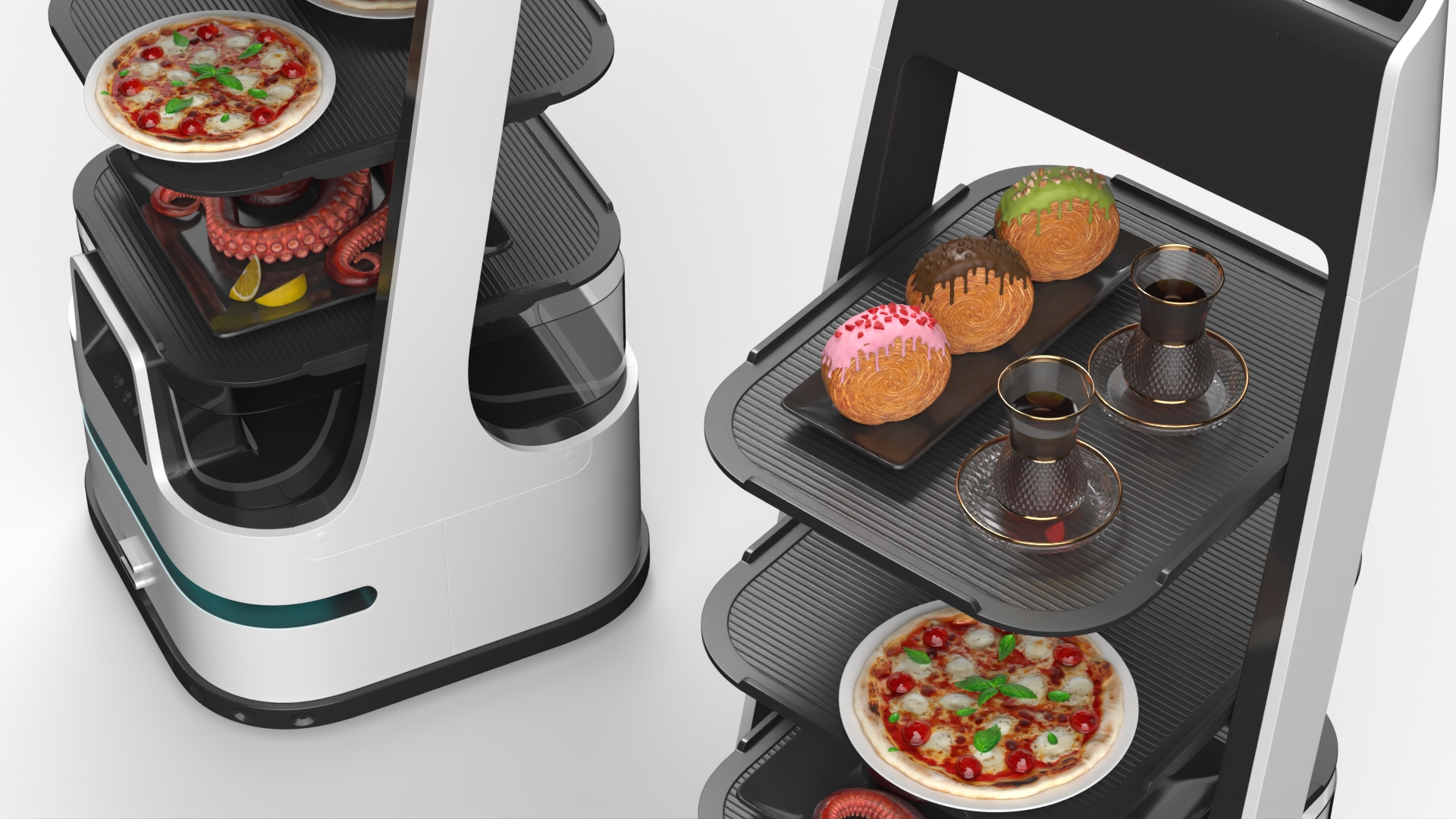 Automated Waiter Robot With Meals and Beverages, view 5