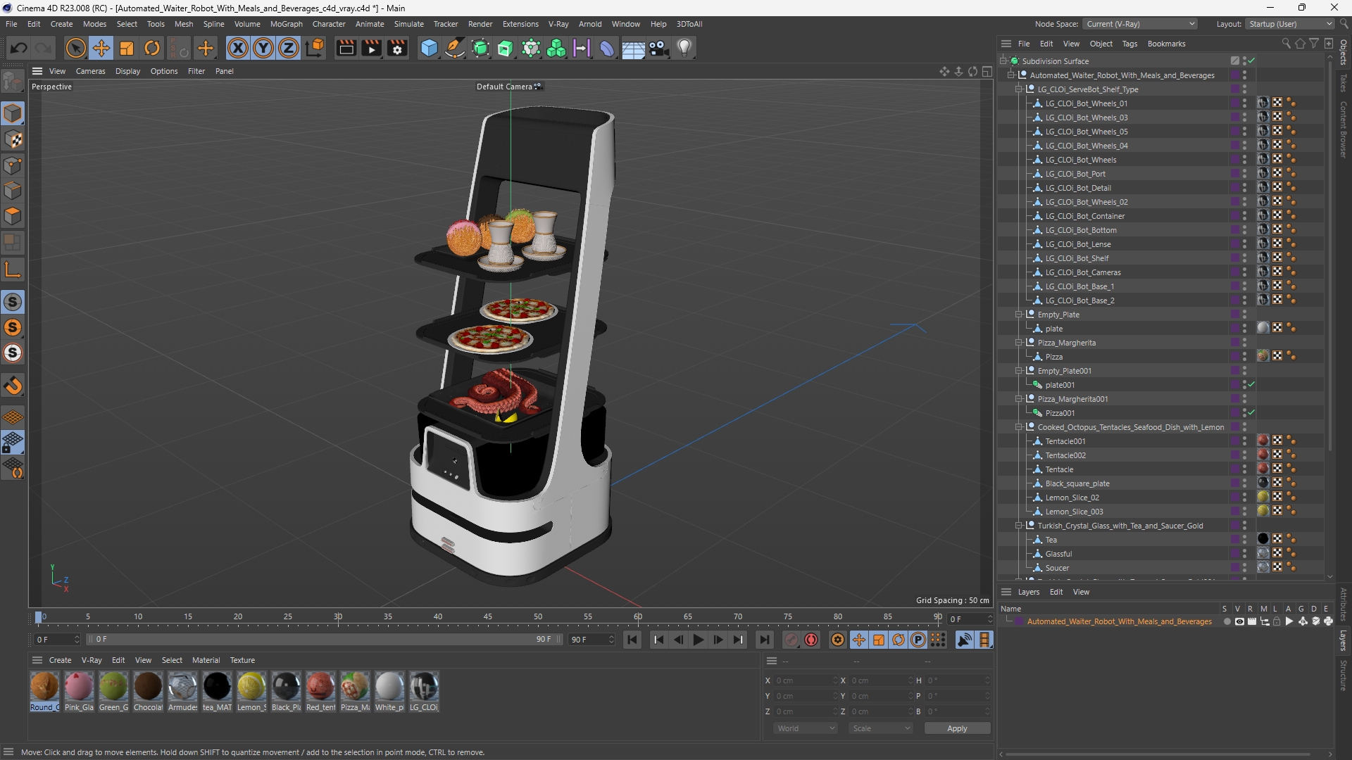 Automated Waiter Robot With Meals and Beverages, view 11