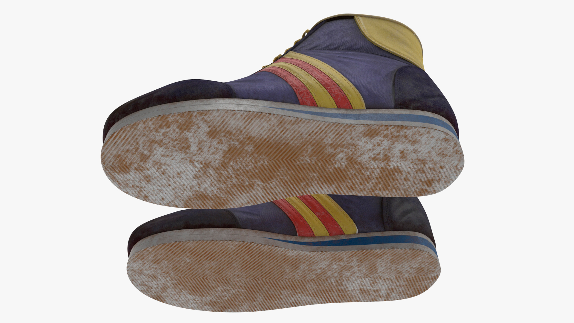 3D Vintage Old Sport Shoes model