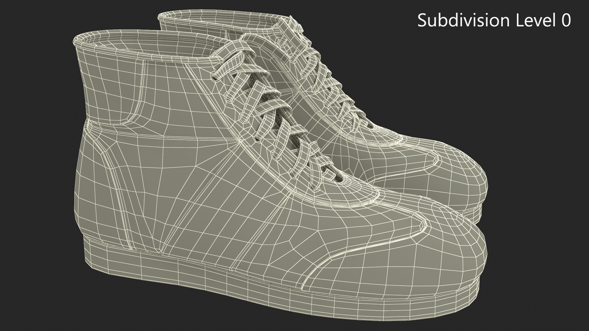 3D Vintage Old Sport Shoes model
