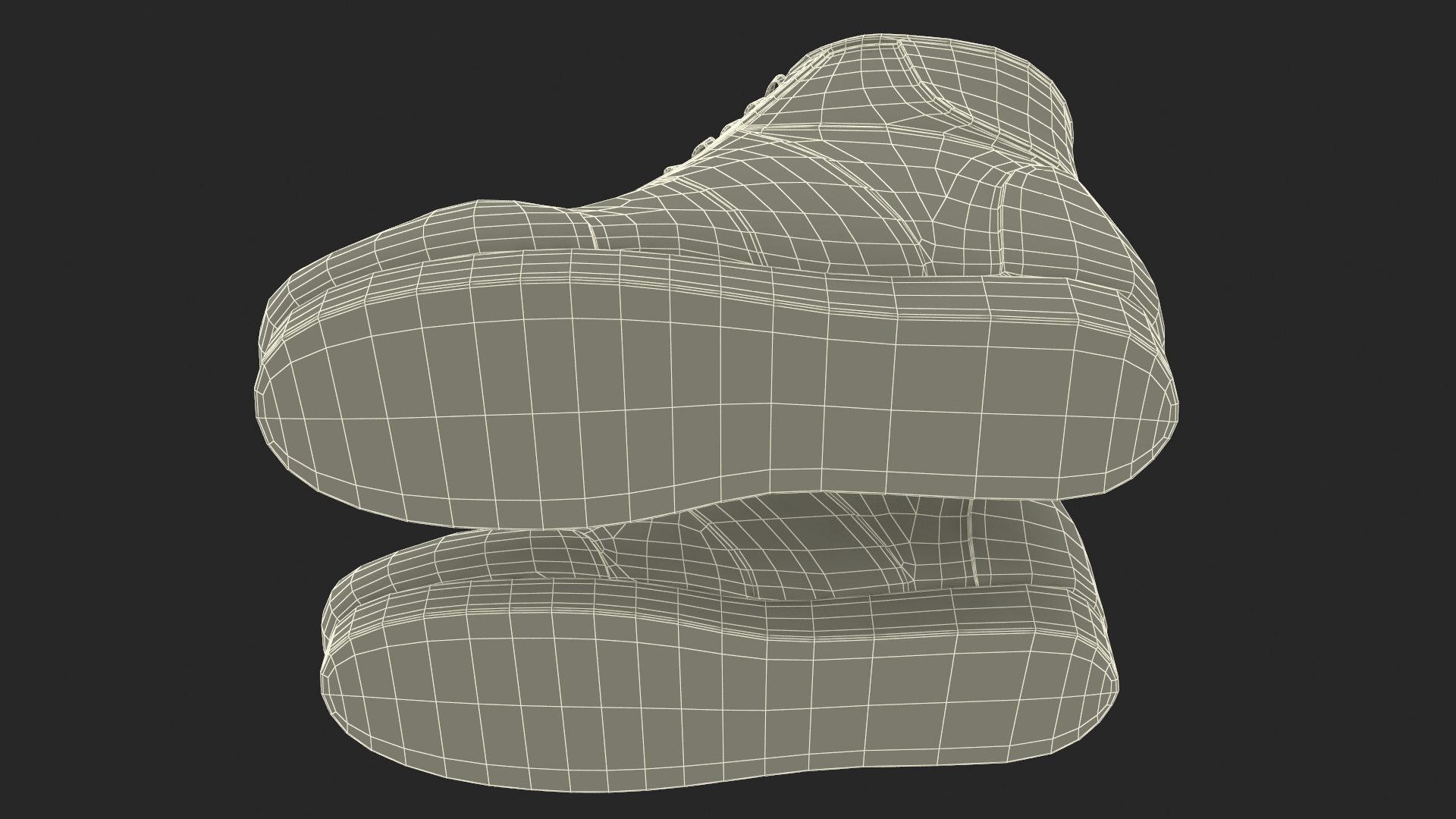 3D Vintage Old Sport Shoes model