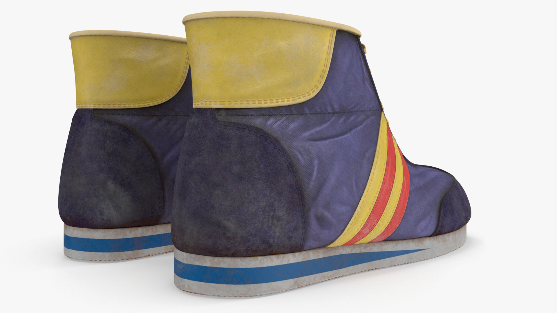 3D Vintage Old Sport Shoes model