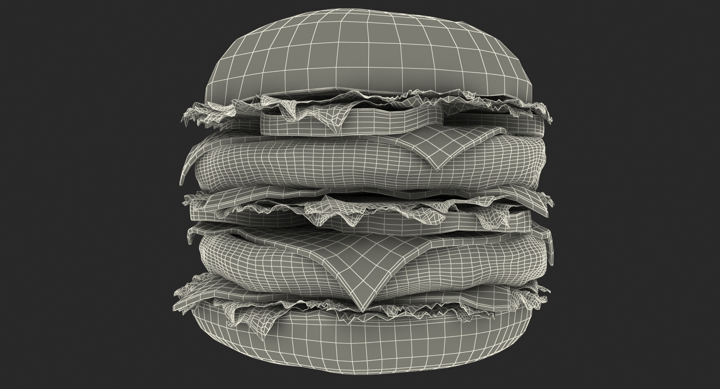3D Double Burger model