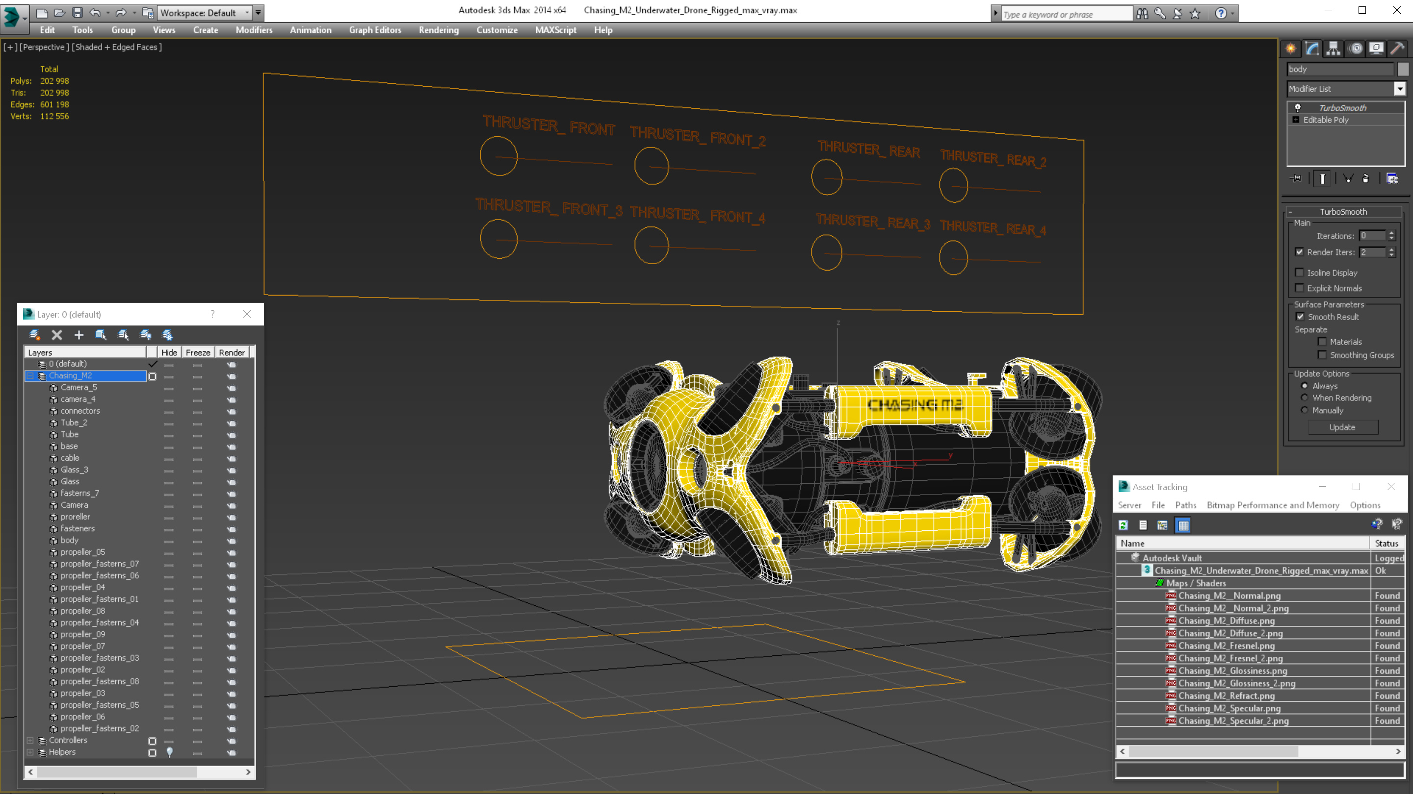 Chasing M2 Underwater Drone Rigged 3D model