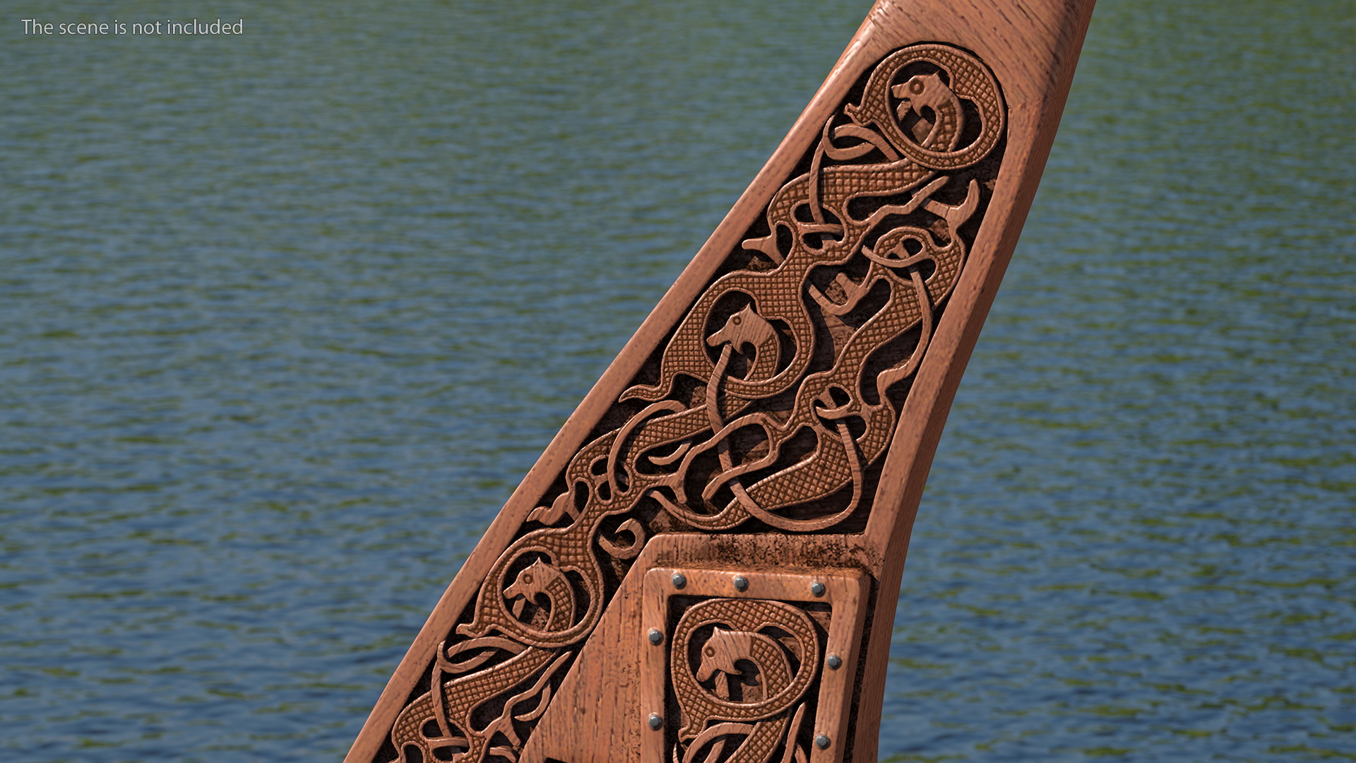 3D Viking Drakkar Sail Raised