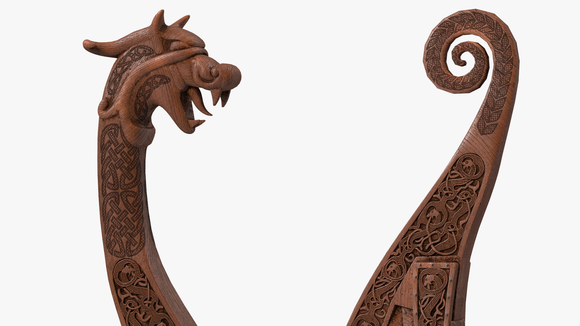 3D Viking Drakkar Sail Raised