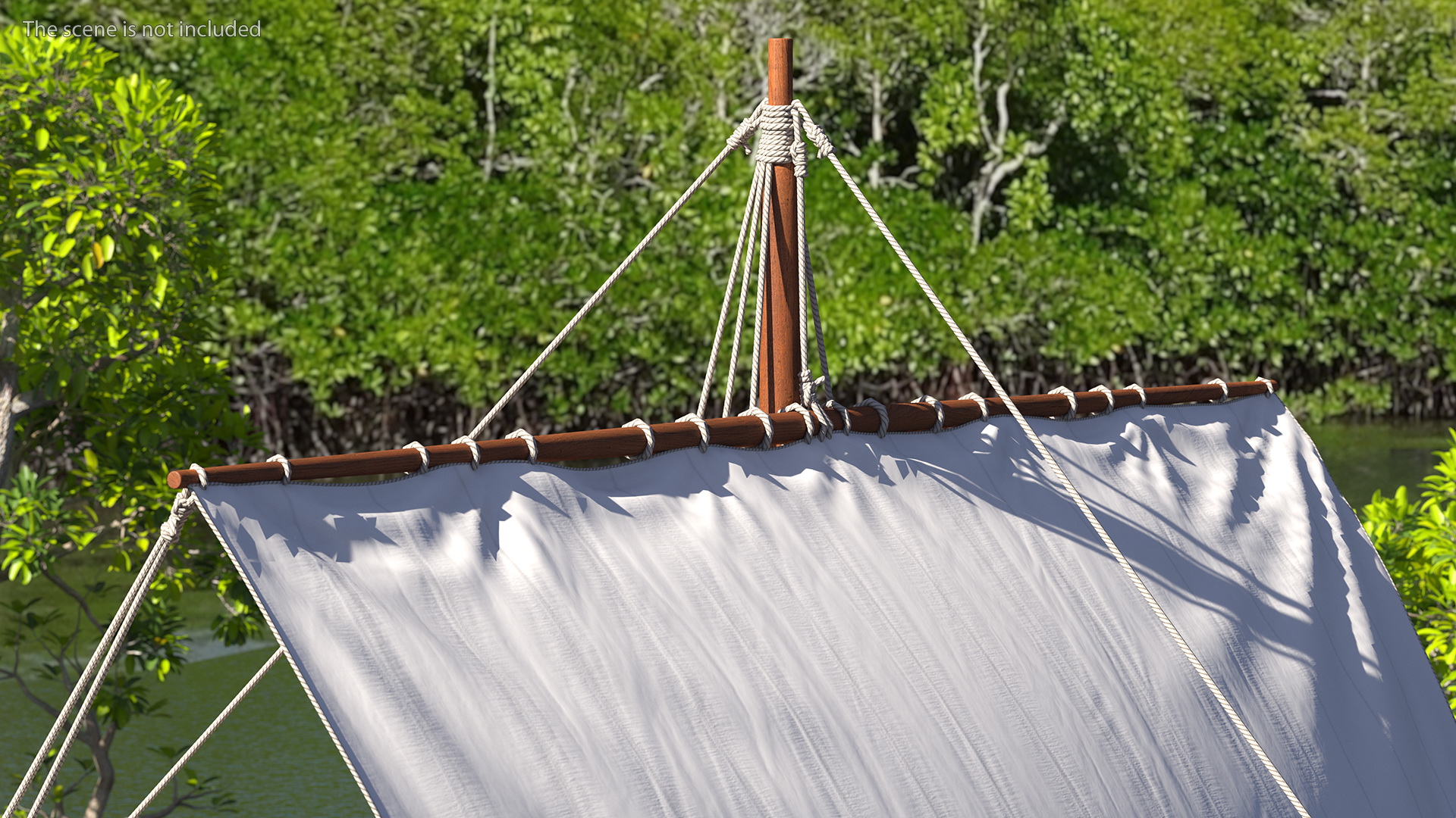 3D Viking Drakkar Sail Raised