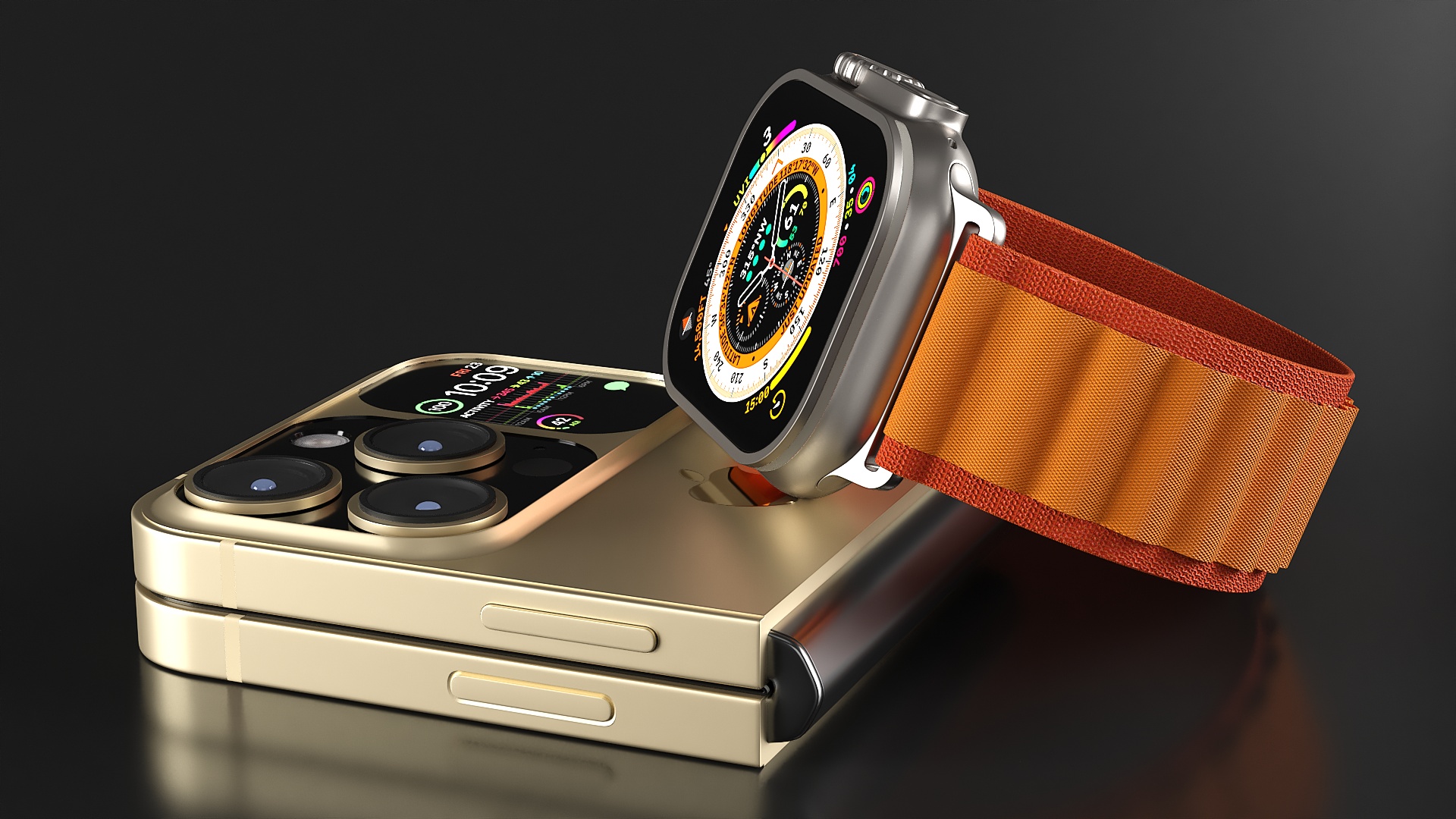 iPhone Flip with Apple Watch Ultra 3D model