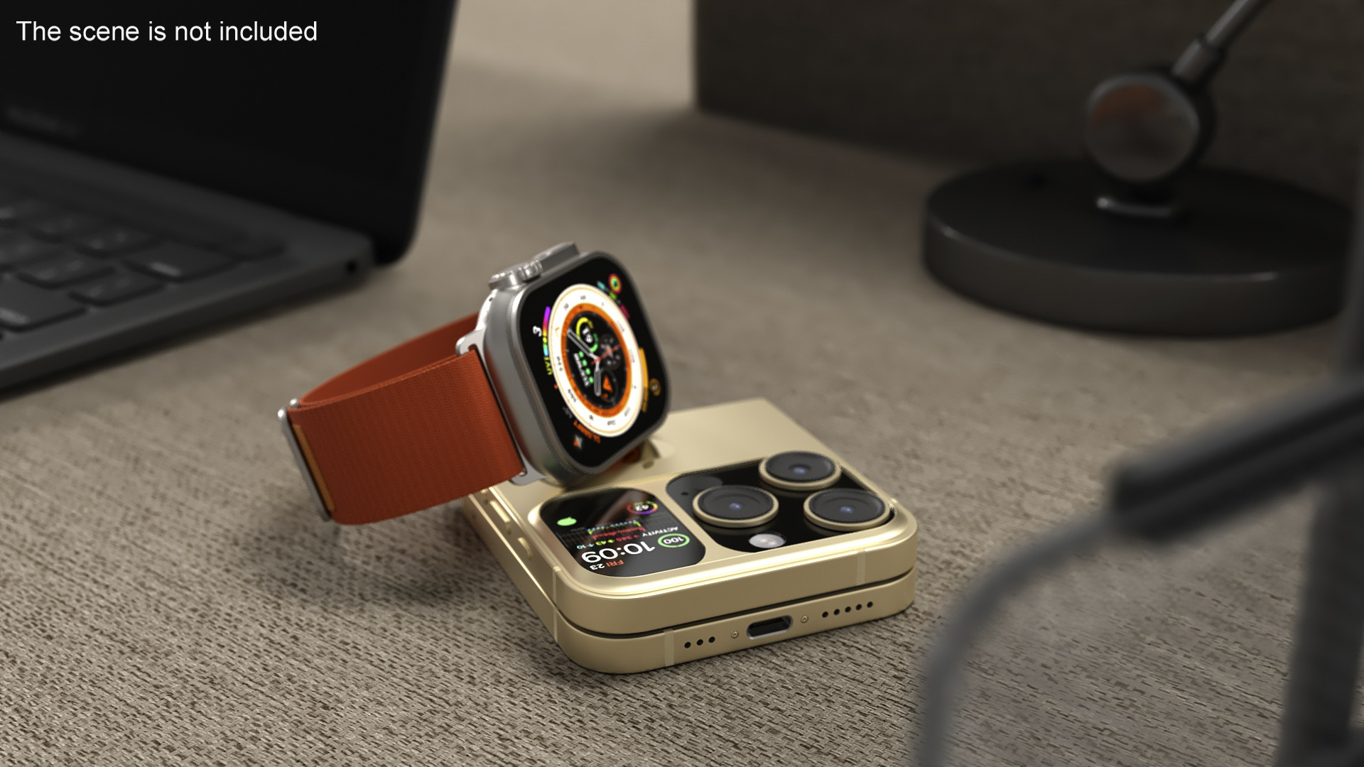 iPhone Flip with Apple Watch Ultra 3D model