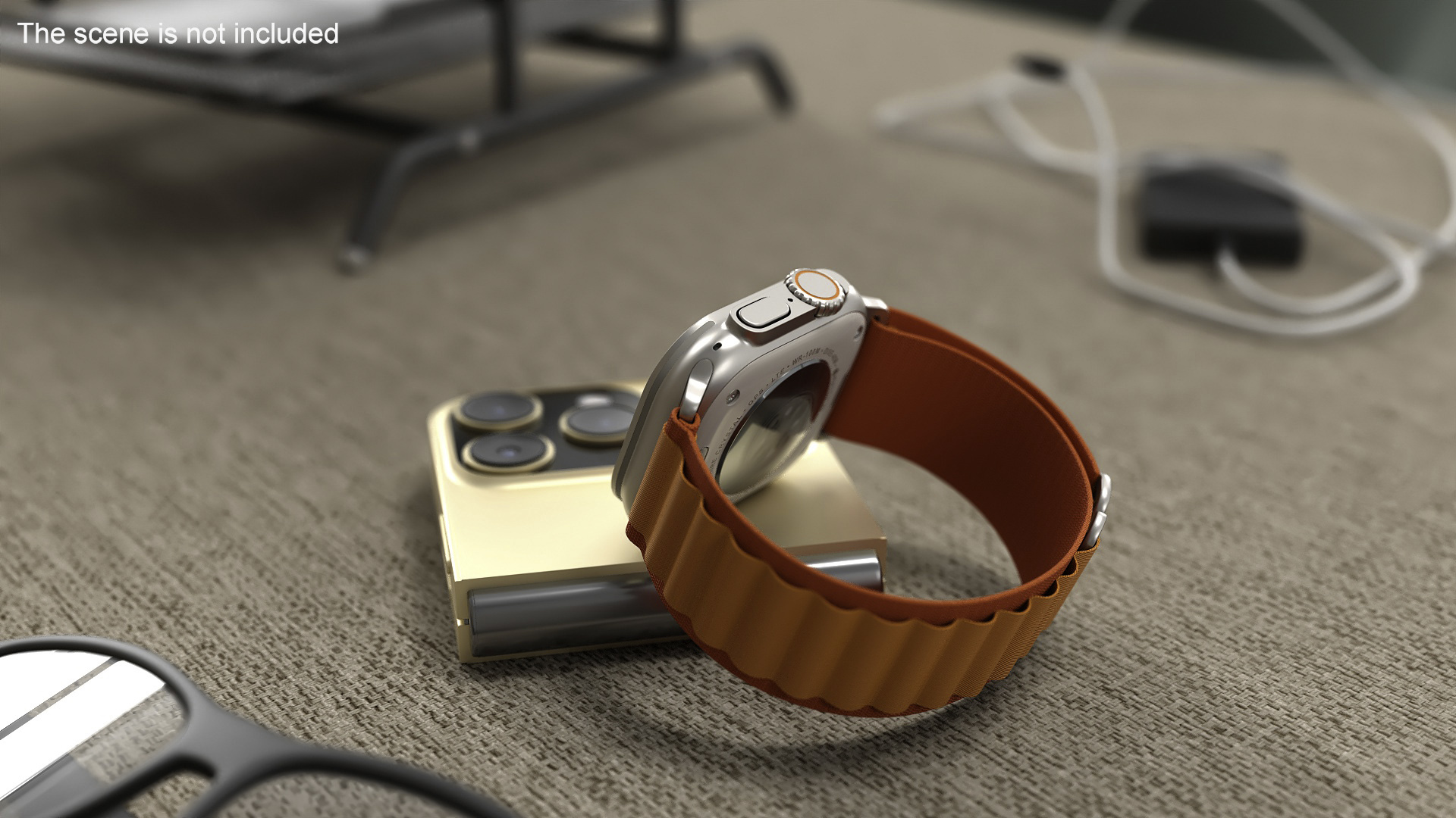 iPhone Flip with Apple Watch Ultra 3D model