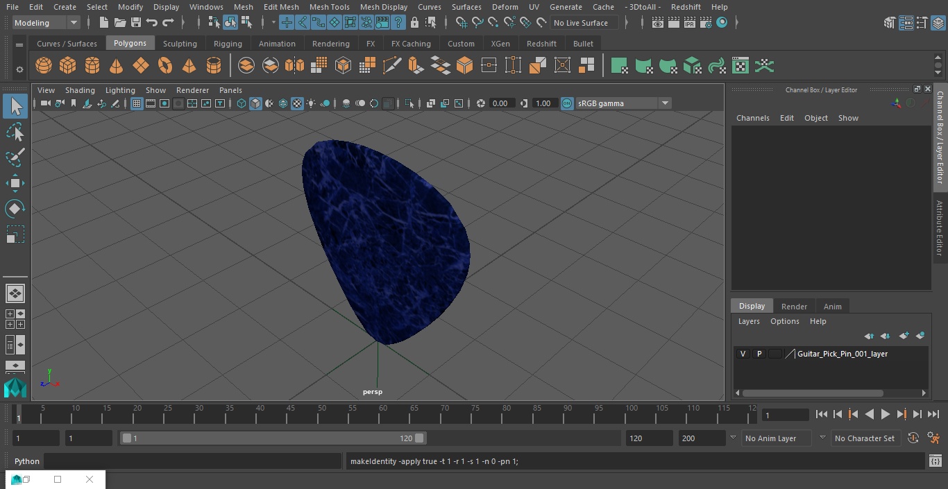 3D model Guitar Pick Pin