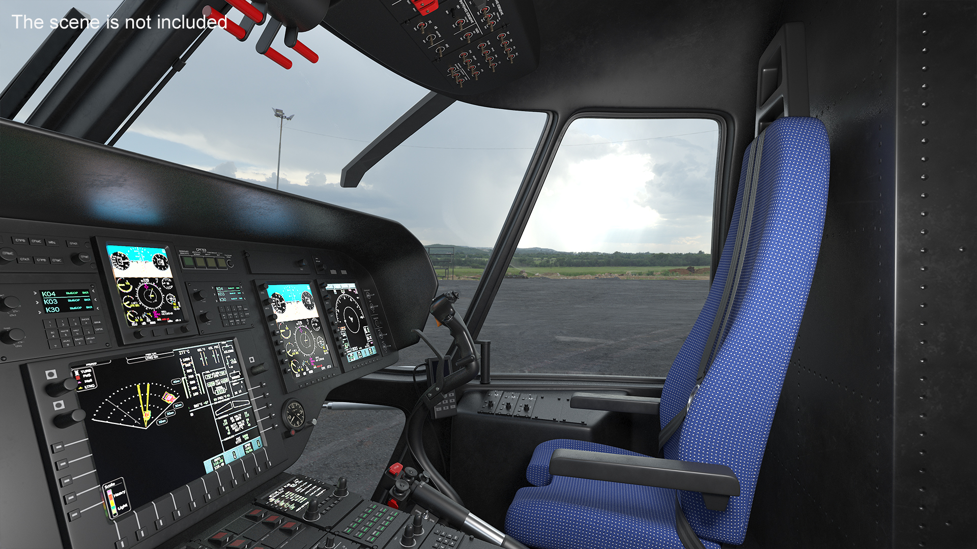 3D Interethnic Helicopter MI-171 A3 Blue Rigged for Cinema 4D model