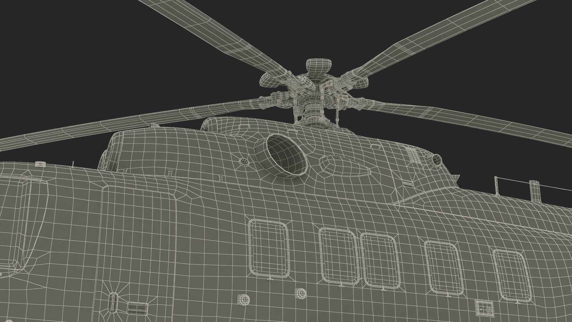 3D Interethnic Helicopter MI-171 A3 Blue Rigged for Cinema 4D model