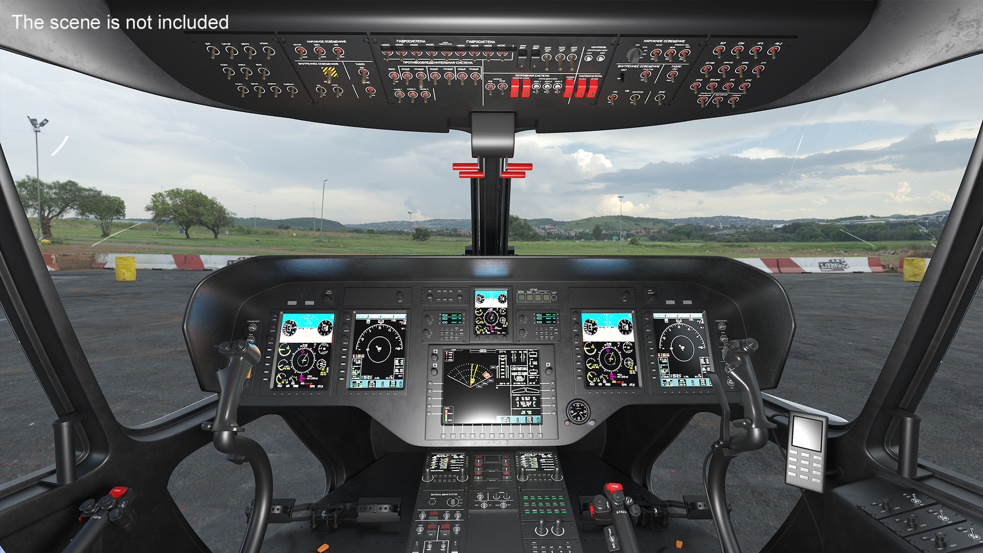 3D Interethnic Helicopter MI-171 A3 Blue Rigged for Cinema 4D model