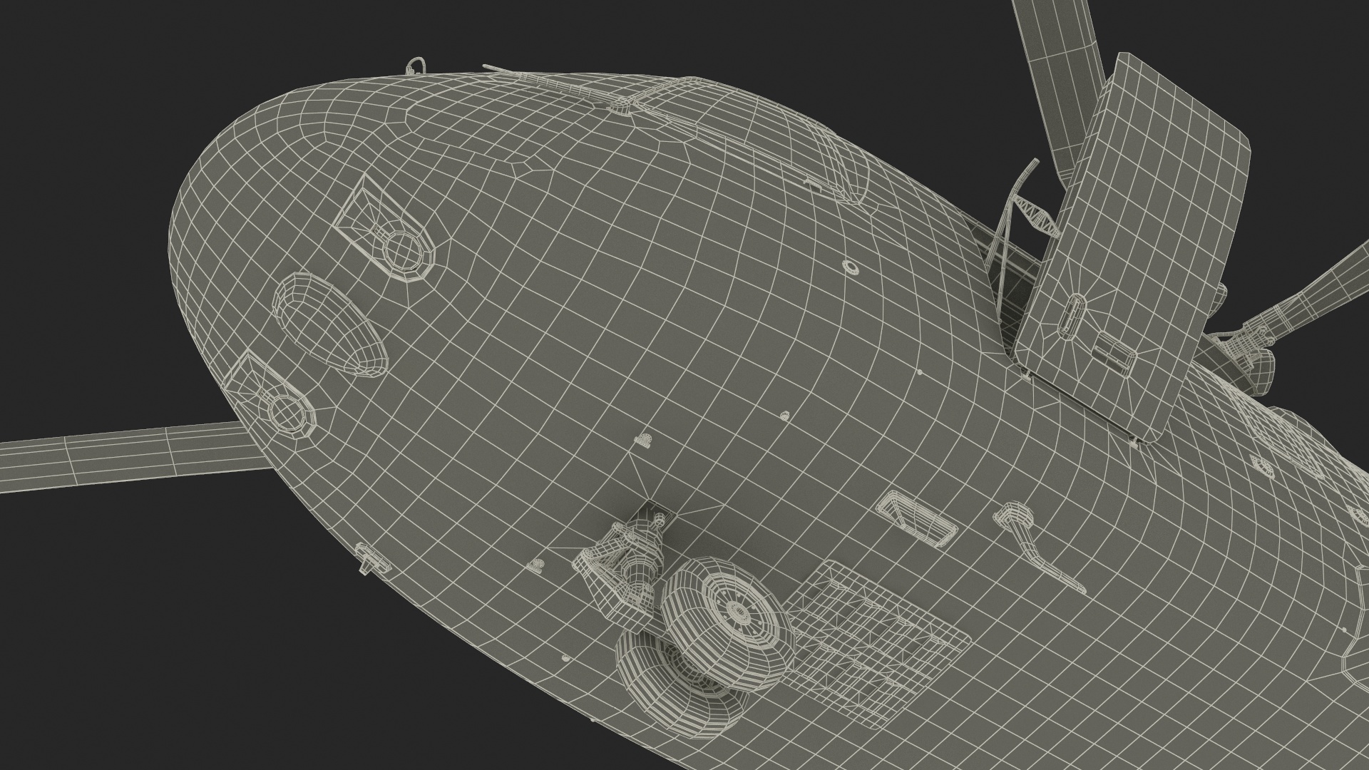3D Interethnic Helicopter MI-171 A3 Blue Rigged for Cinema 4D model