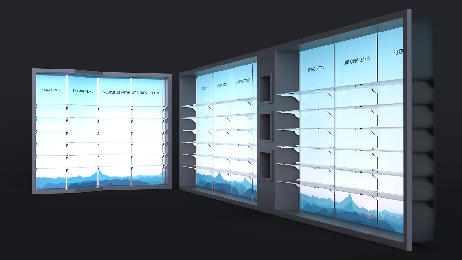 Pharmacy Display Stand 3D
