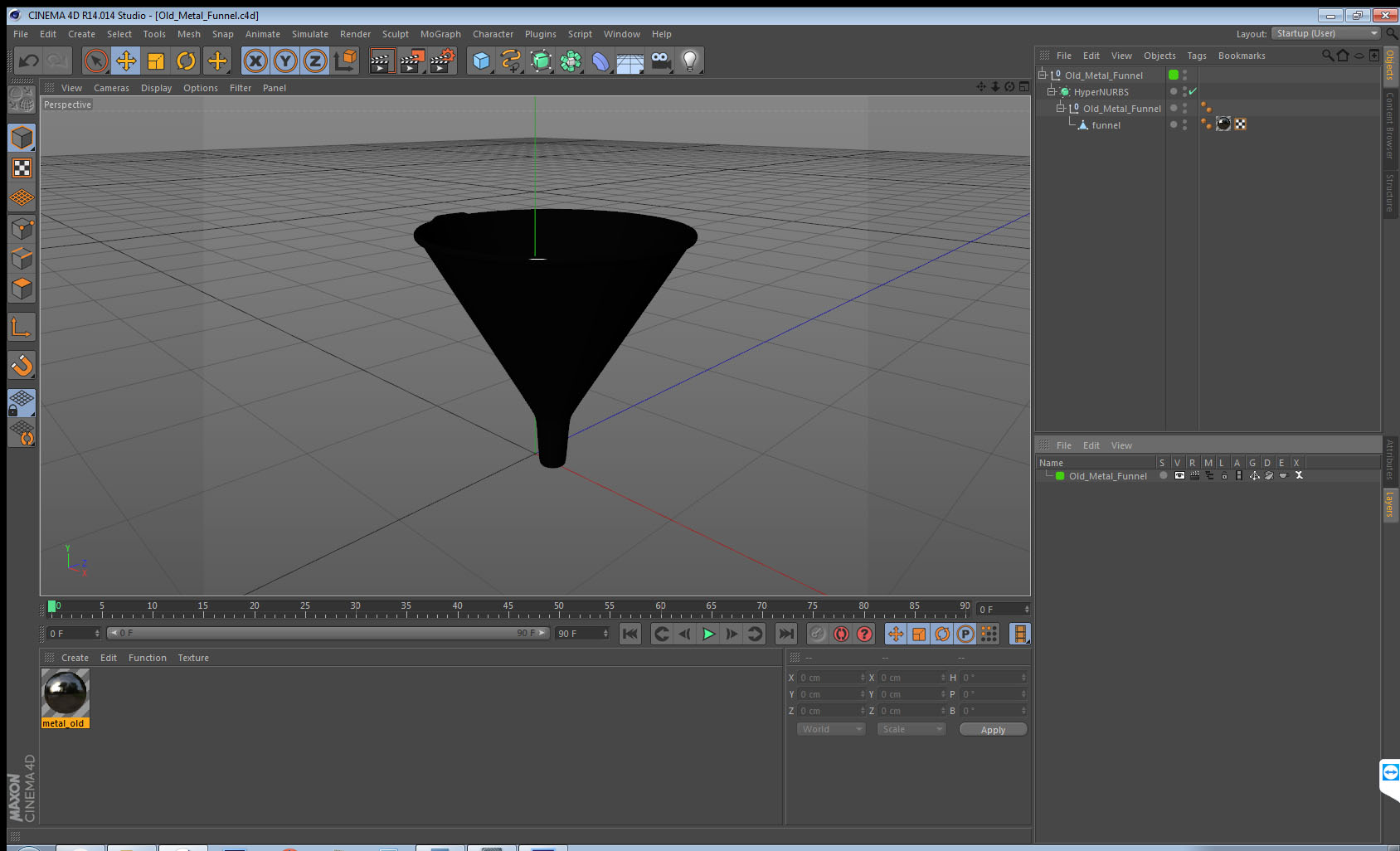 3D Old Metal Funnel