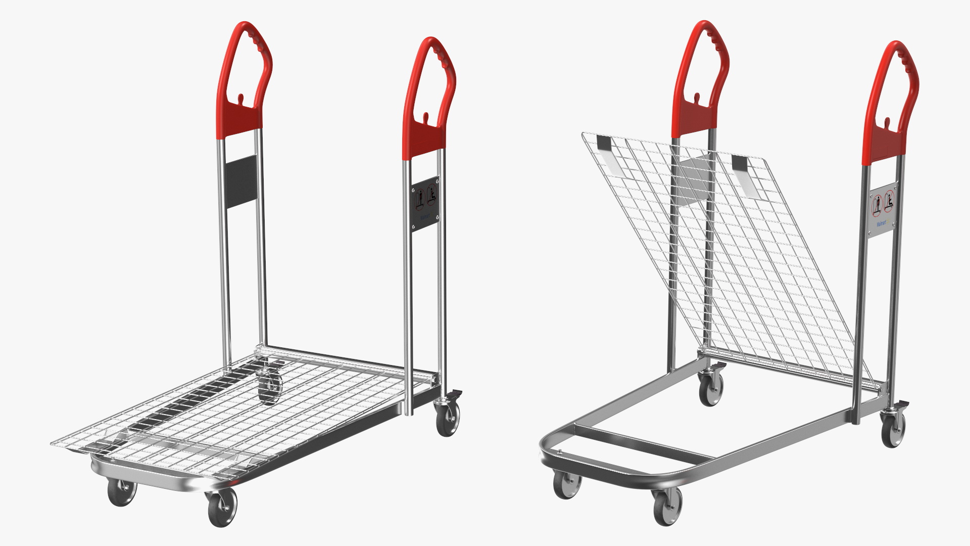 3D Red Electric Pusher with Cargo Trolley model