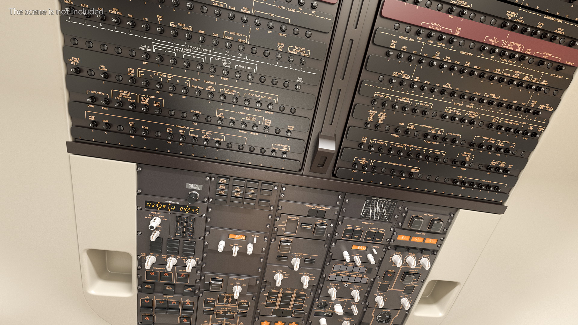 Airplane Control Panel Dashboard 3D