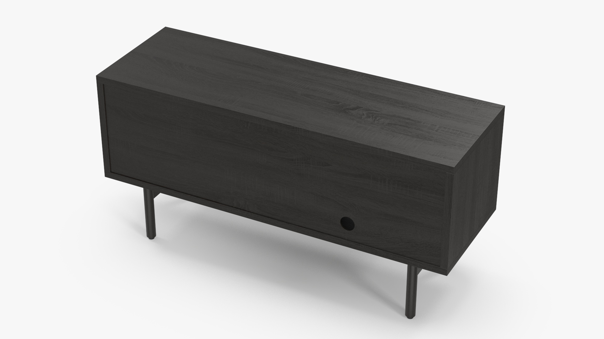 3D Modern Wooden TV Stand Black model