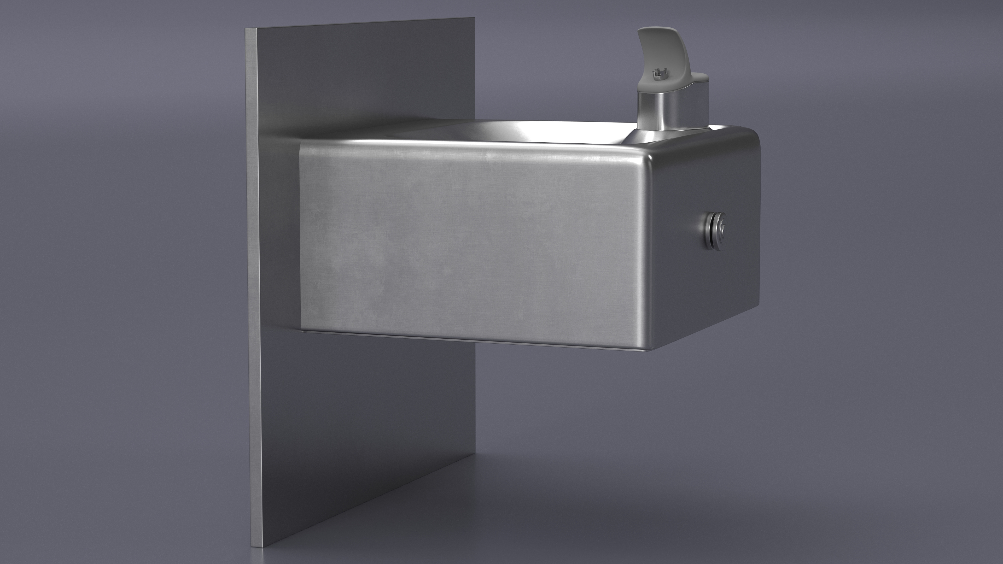 3D model Wall Mounted Drinking Fountain