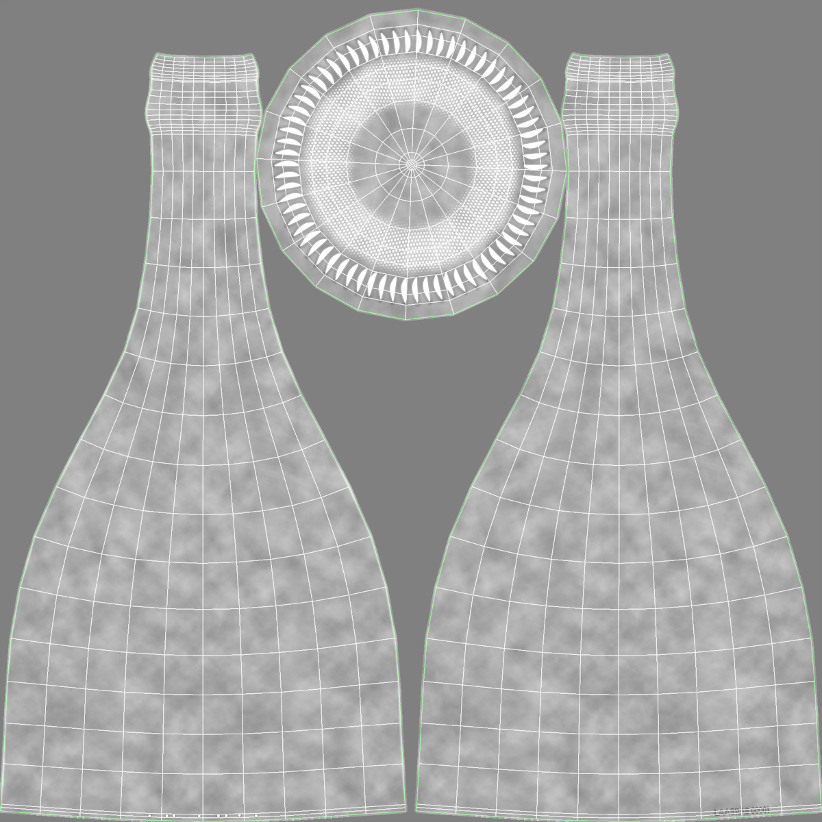 3D Closed Champagne Bottle model