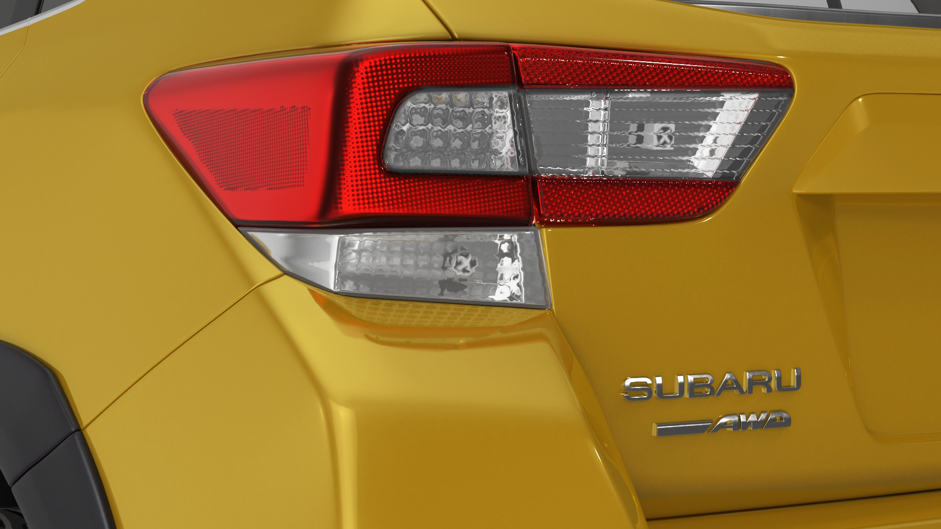 3D 2020 Subaru XV SUV Simple Interior Yellow