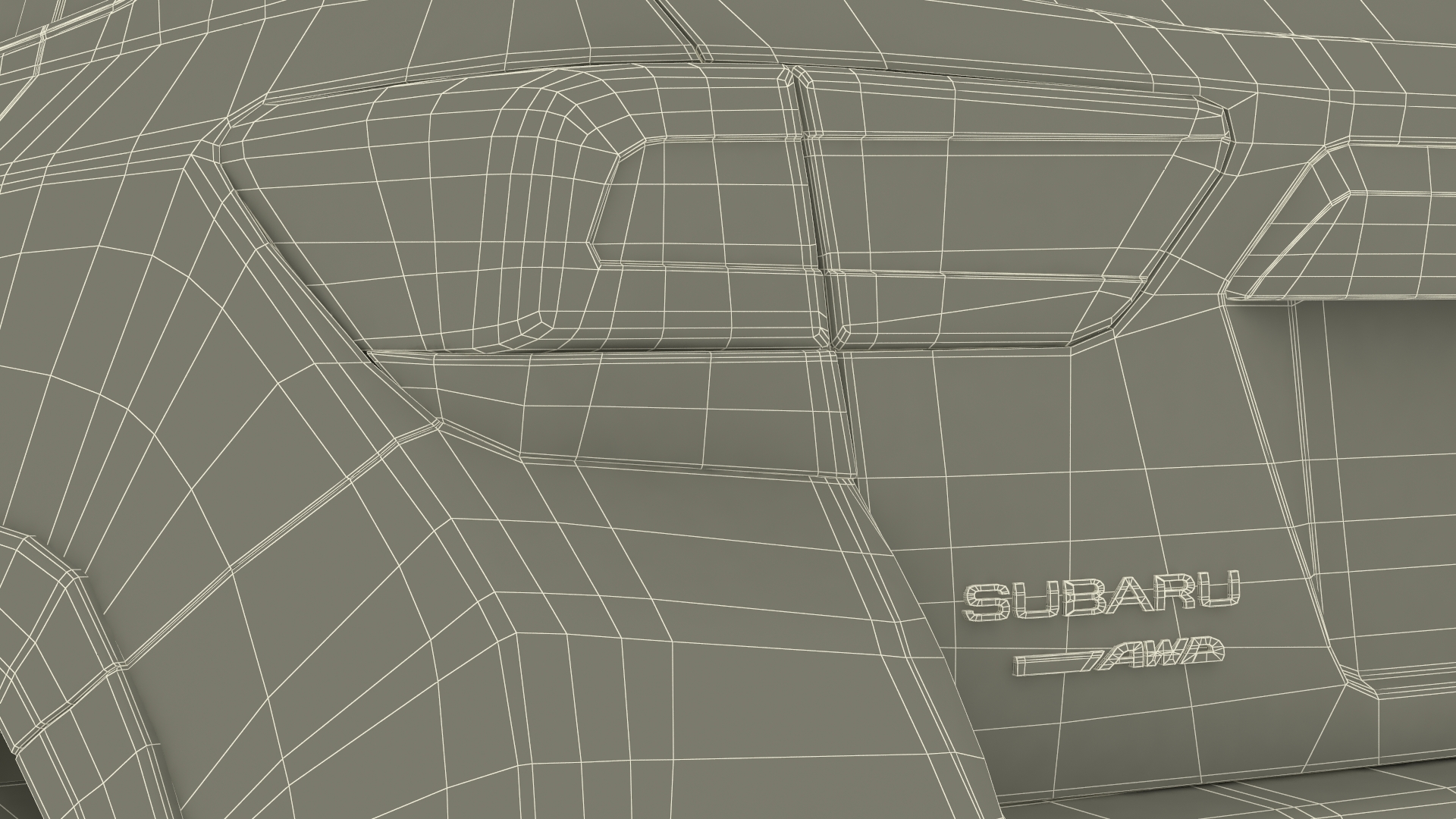 3D 2020 Subaru XV SUV Simple Interior Yellow