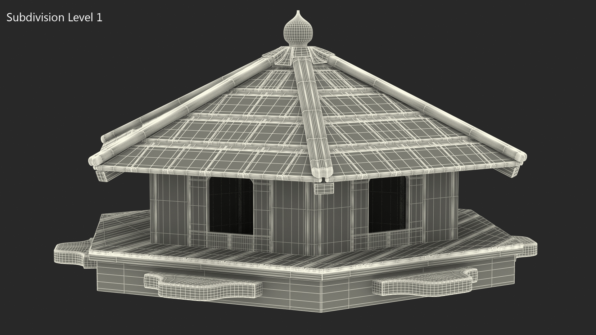 Floating Duck House 6 Nests 3D