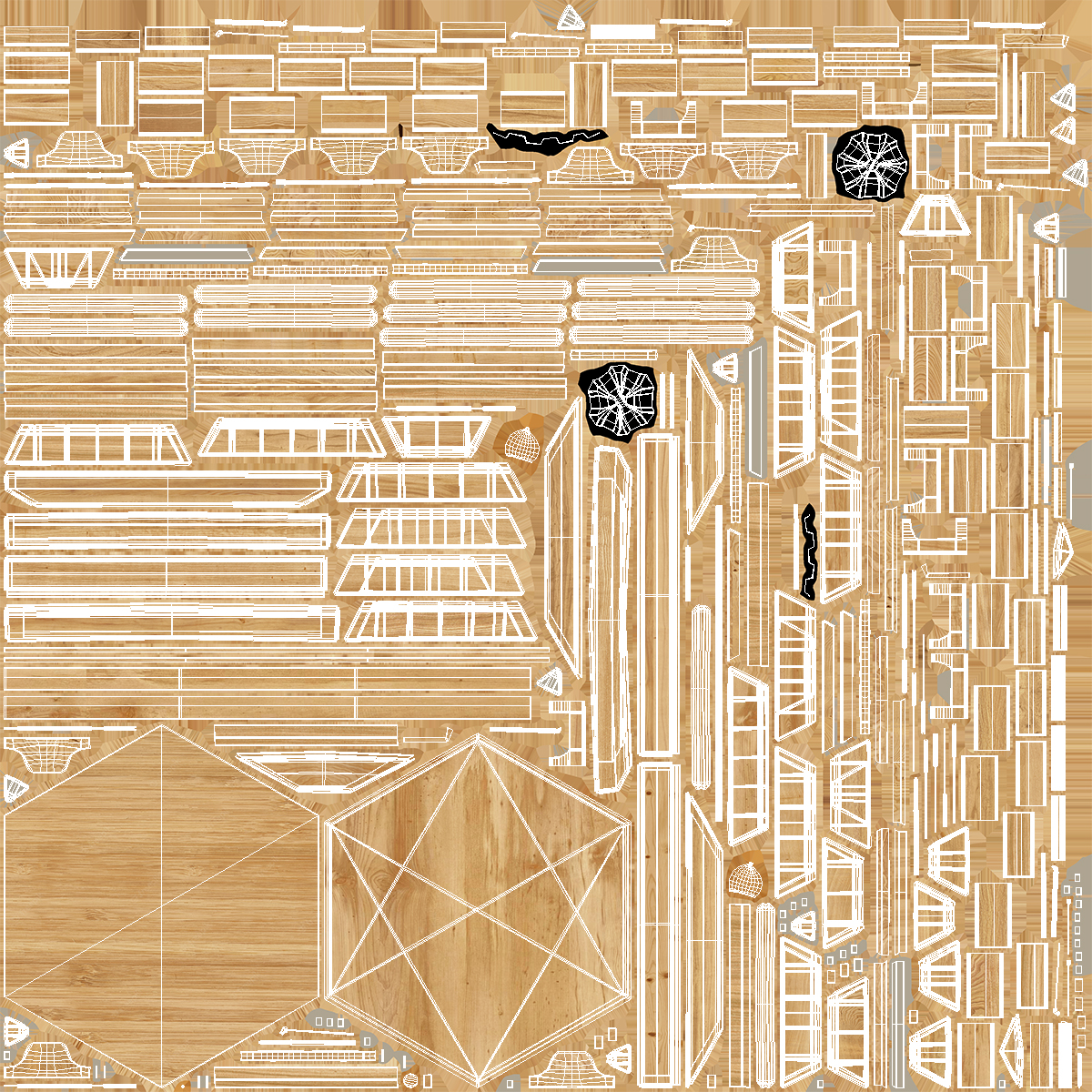 Floating Duck House 6 Nests 3D