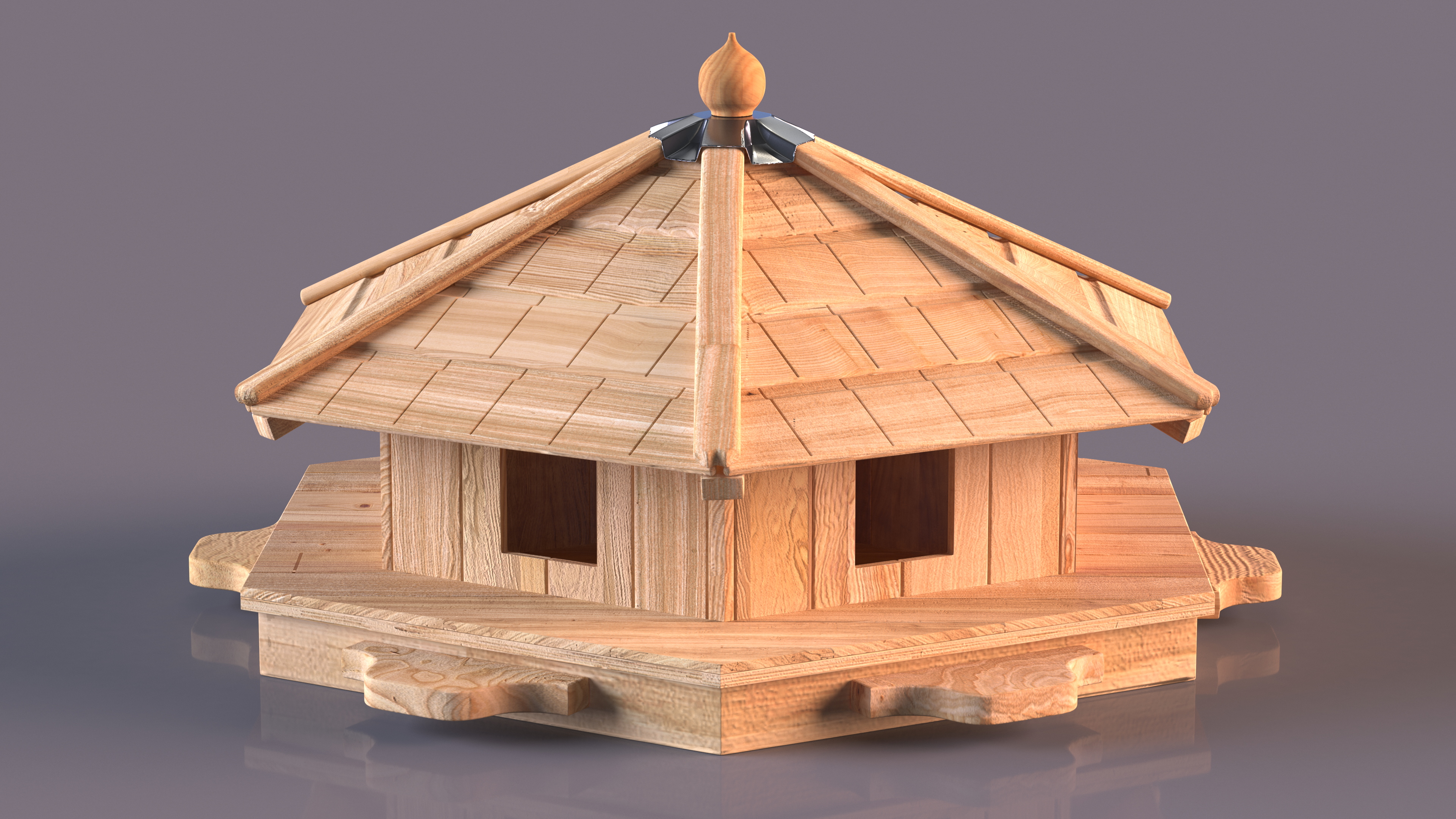 Floating Duck House 6 Nests 3D