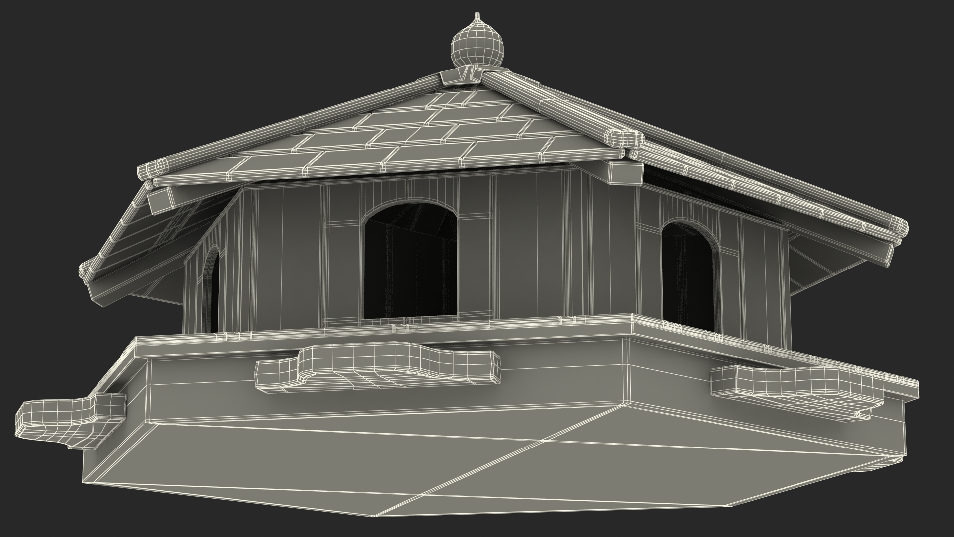Floating Duck House 6 Nests 3D