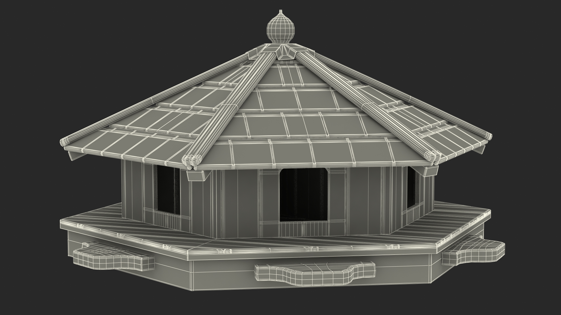 Floating Duck House 6 Nests 3D