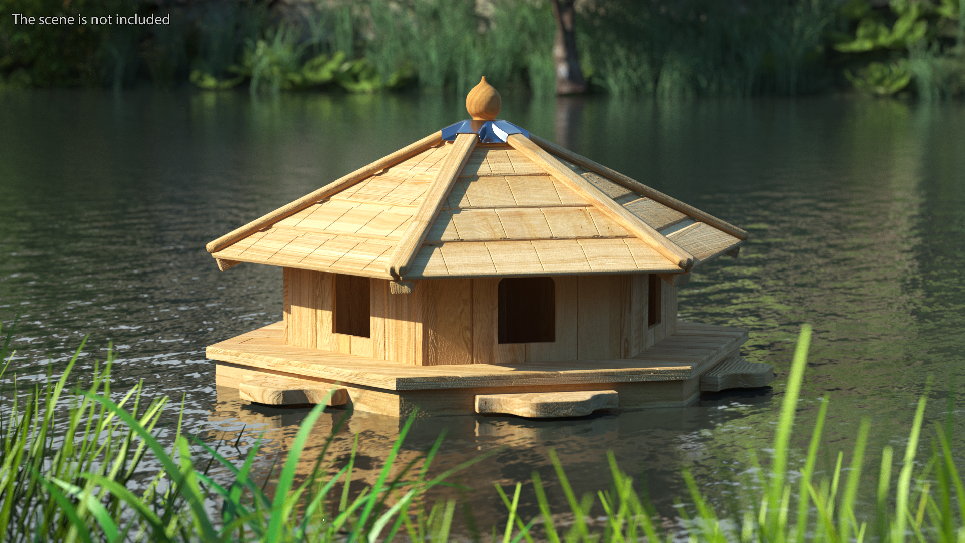 Floating Duck House 6 Nests 3D