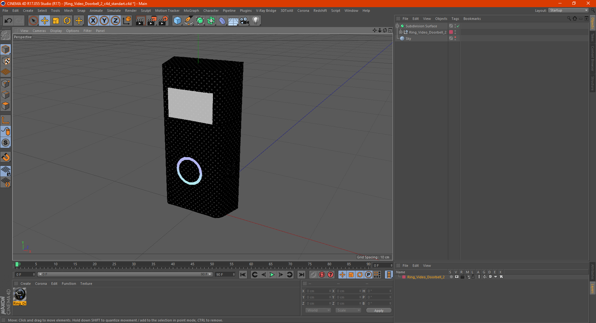 3D Ring Video Doorbell 2